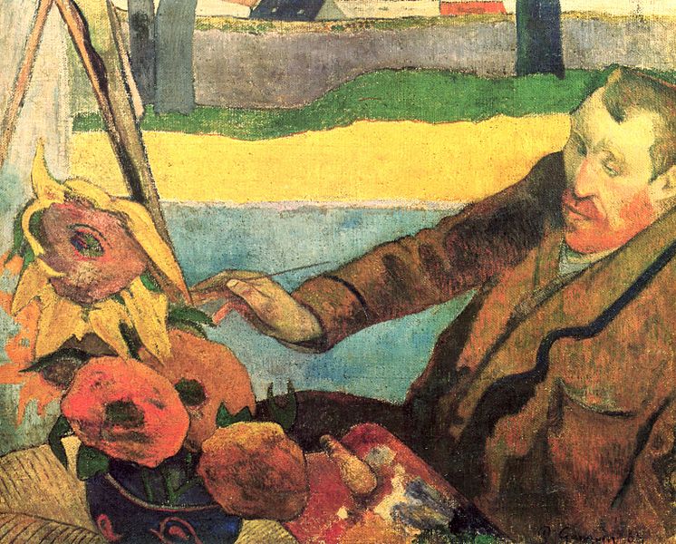 Vincent van Gogh pinta girassóis, 1888