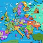 Mapa de Turismo da Europa