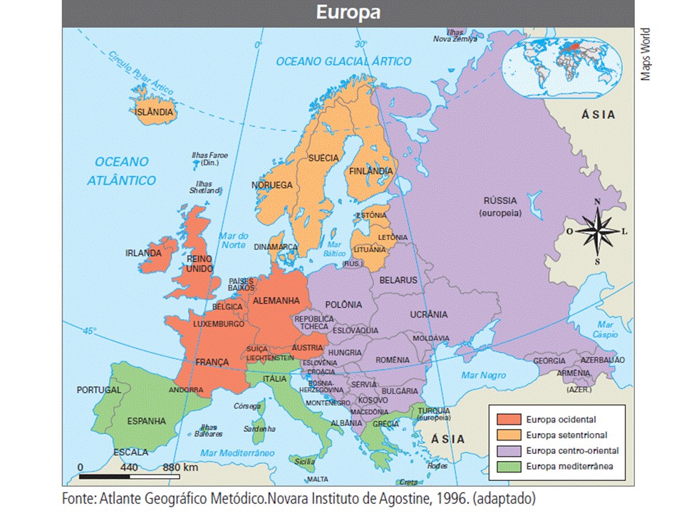 Mapa Da Europa Pol Tico Regional Mapa Da Europa Pol Tico Regional   Mapa Regioes Europa 