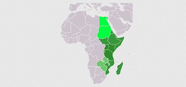 África Oriental mapa