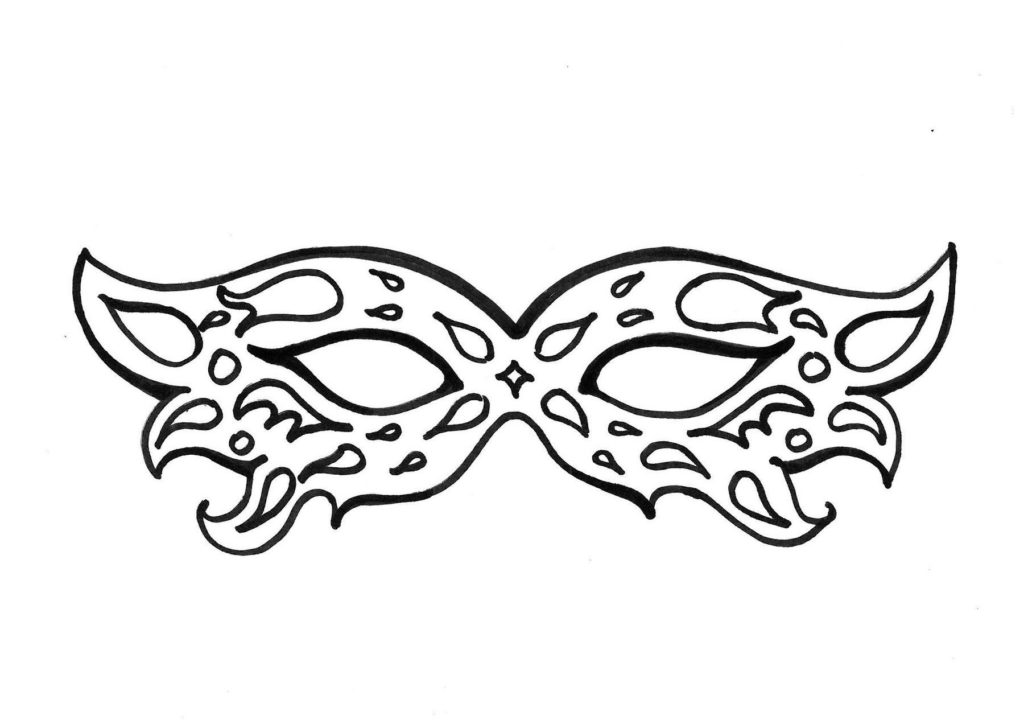 mascaras de carnaval para colorir