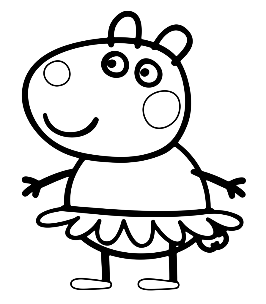 Desenho da peppa pig para colorir no carnaval