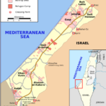 Mapa da Faixa de Gaza