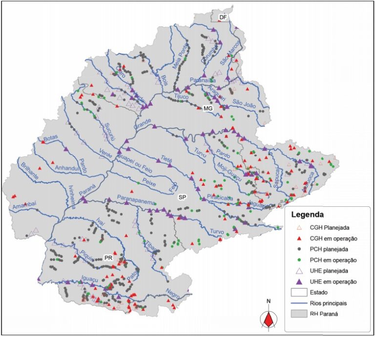 Bacia hidrográfica do Paraná - Mapa, Principais rios e Dados