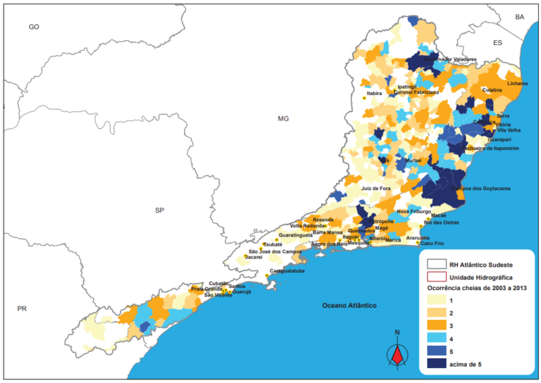 Bacia Hidrográfica Atlântico Sudeste Mapa Principais Rios E Dados 5971