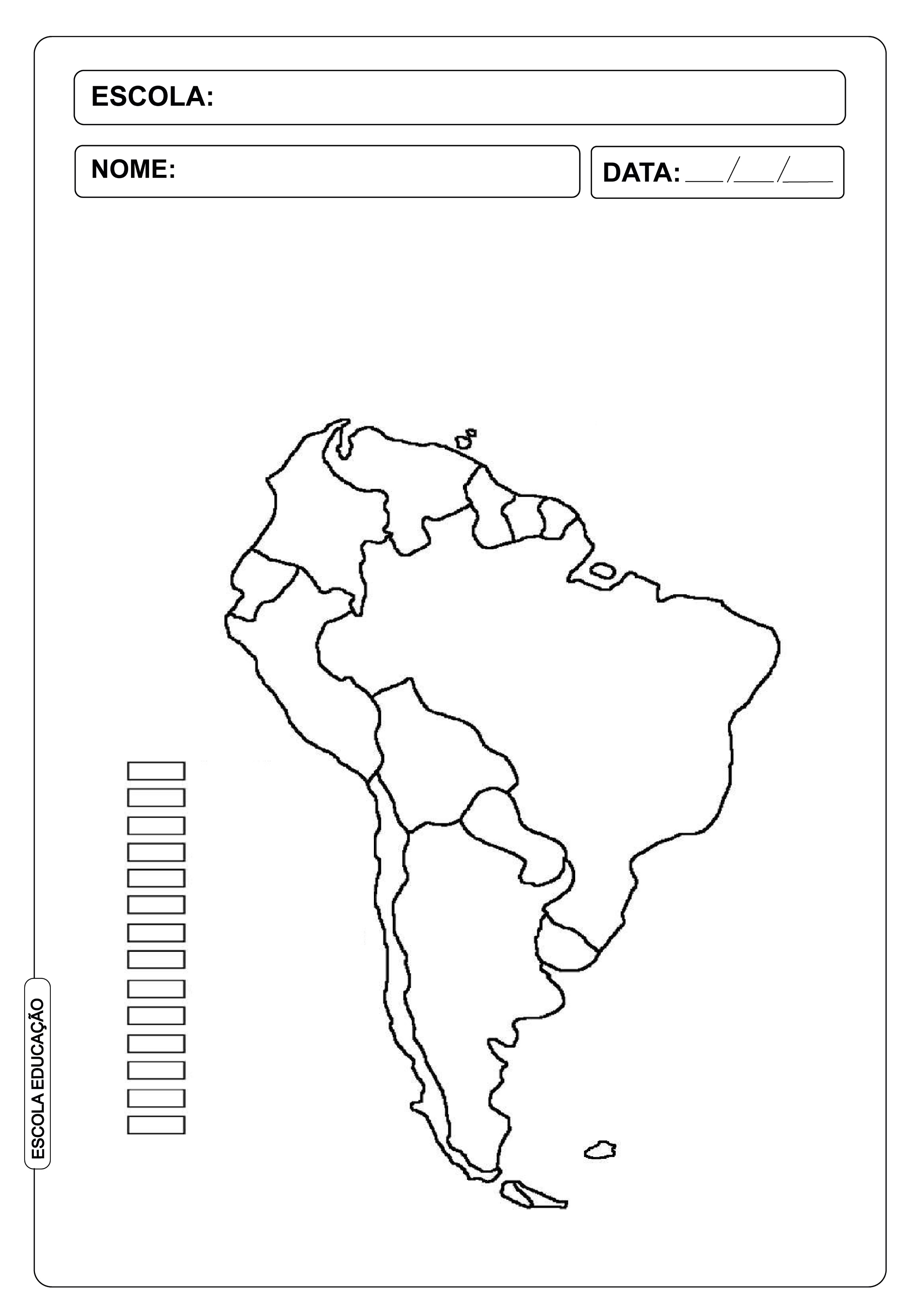 America Para Colorir Mapa Da America Para Colorir ~ Imagens Para Colorir Imprimíveis 4361