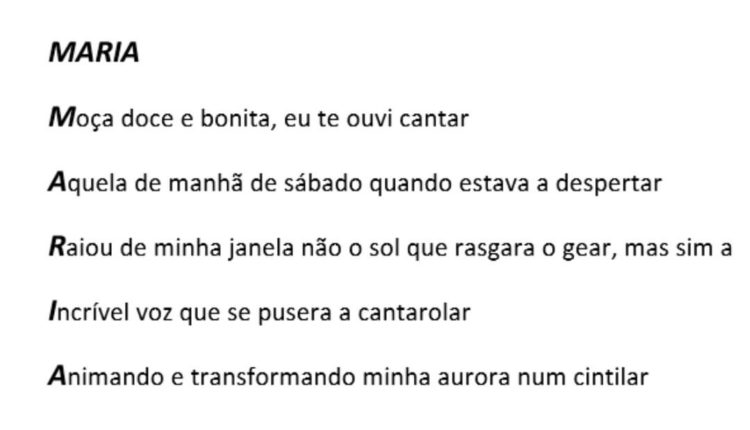 O Que É Acróstico (Com Exemplos) - Toda Matéria