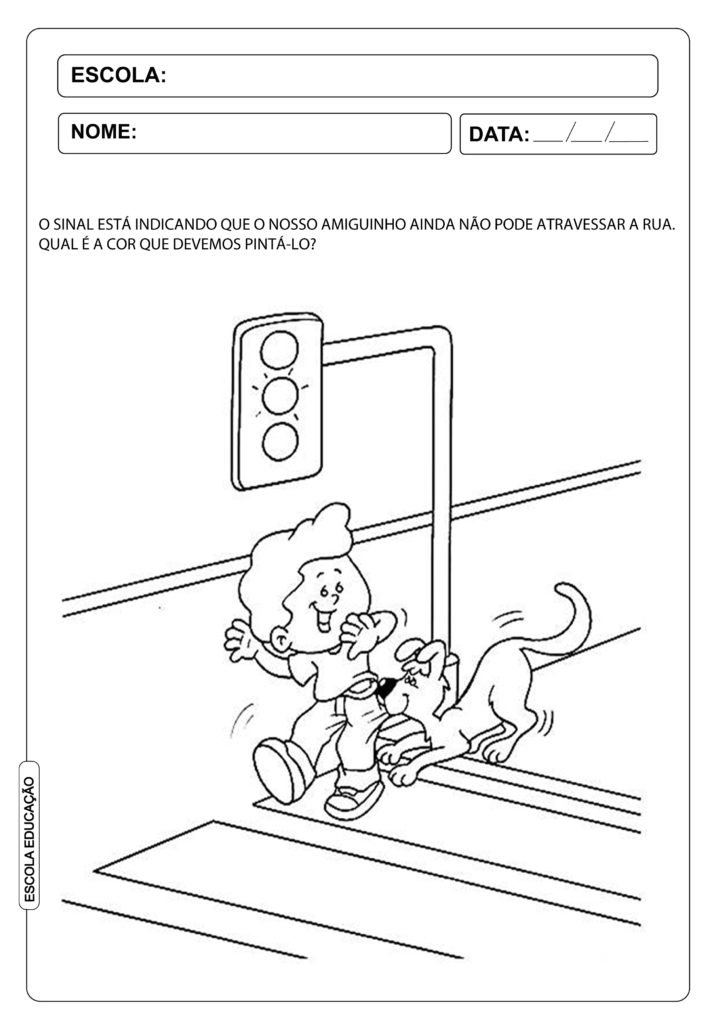 Atividade Dia do Trânsito para Educação Infantil