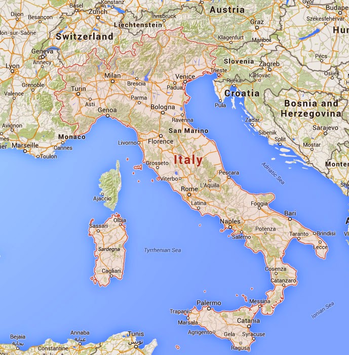 Mapa Geral da Itália