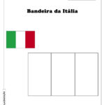 Bandeira da Itália para imprimir e colorir