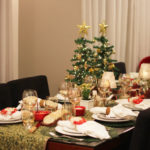 Decoração de mesa de Natal