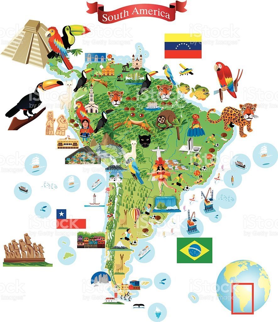 Mapa cultural da América do Sul