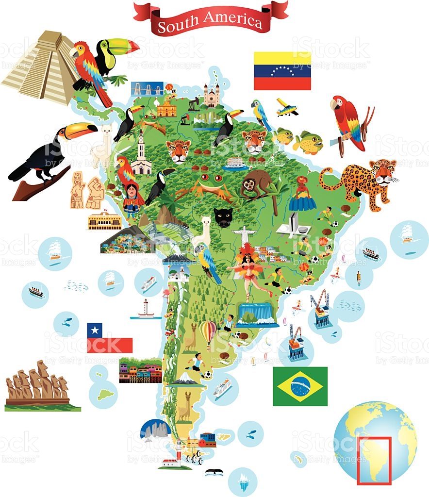 Mapa Cultural Da América Do Sul Escola Educação 2058