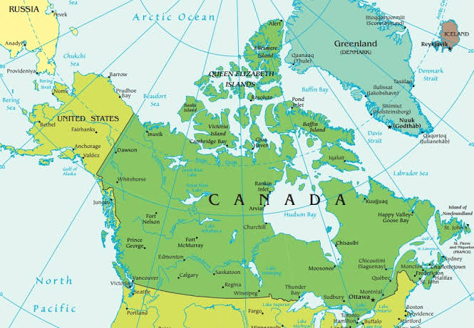 Mapa do Canadá 