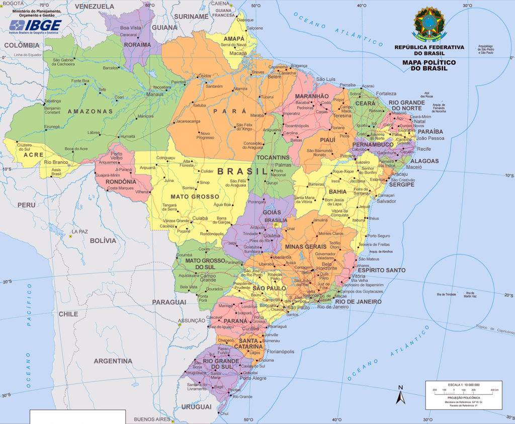 mapa político do brasil