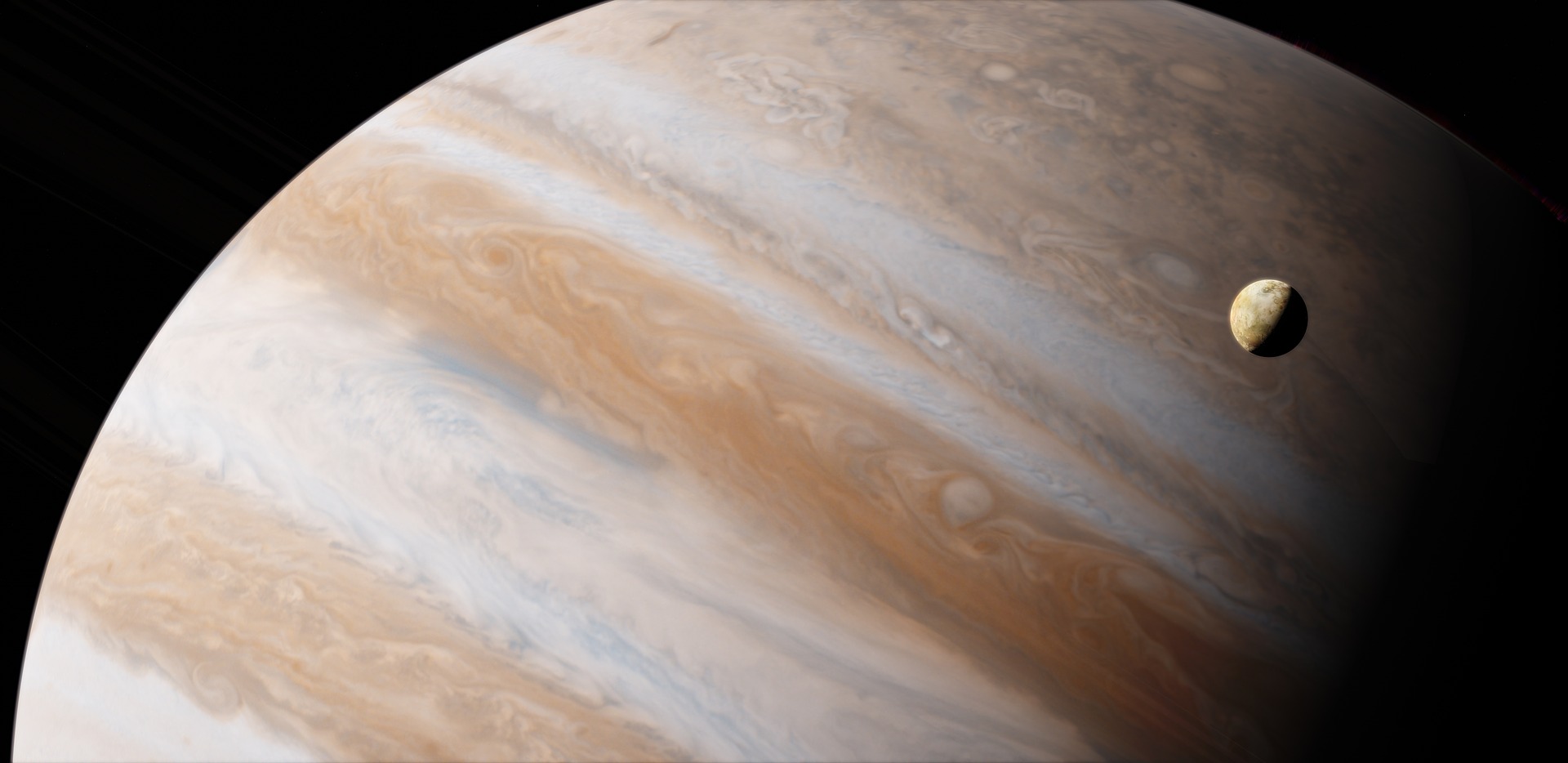 Júpiter e um dos seus satélites