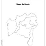Mapa da Bahia para imprimir e colorir