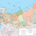 Mapa político da Rússia