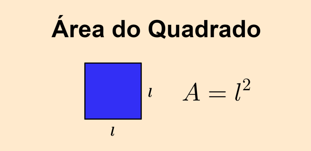 como calcular a área de um quadrado