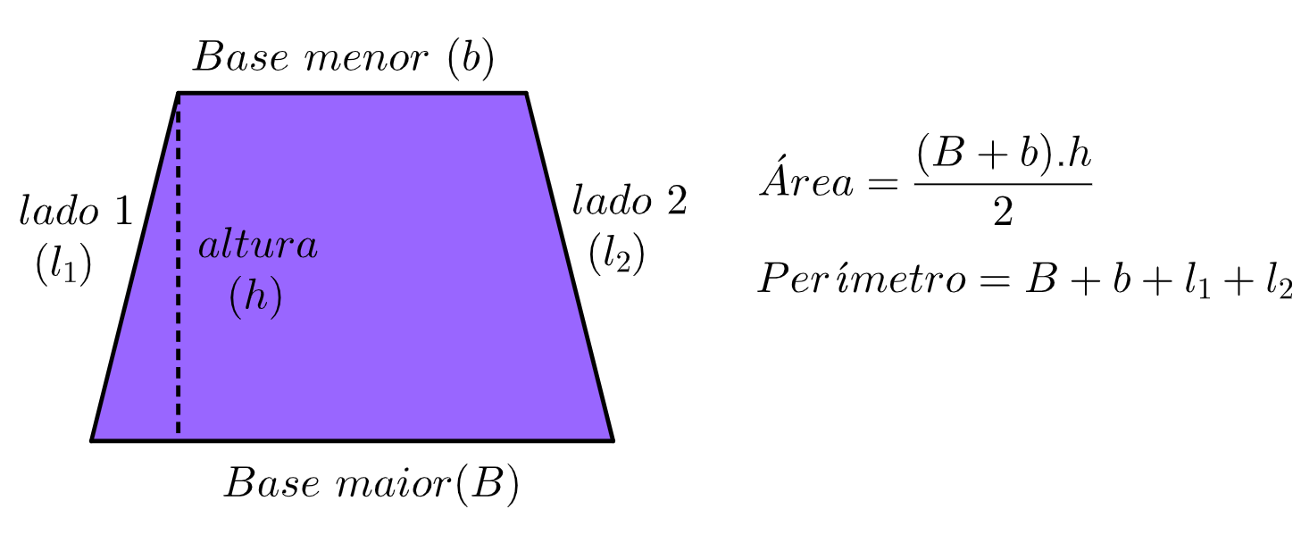 Area Perimetro Trapezio 2 Escola Educação