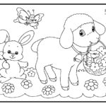 Símbolos da Páscoa para colorir