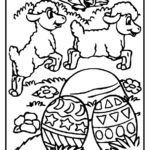 Símbolos da Páscoa para colorir