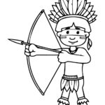 Dia do Índio para colorir