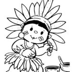 Dia do Índio para colorir