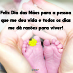 Mensagem para o dia das mães