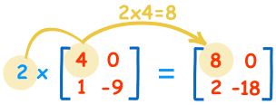 Multiplicação de uma matriz por um número
