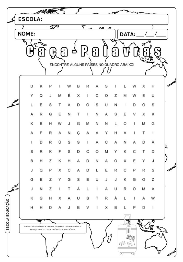 Caça-palavras inéditos para imprimir