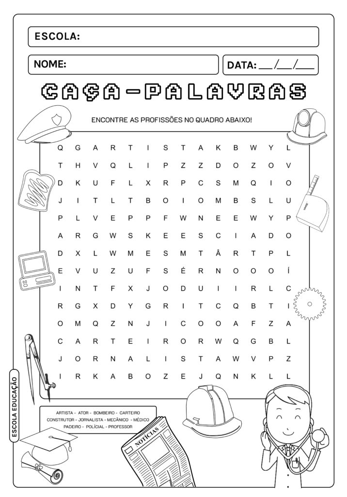 Caça-palavras inéditos para imprimir