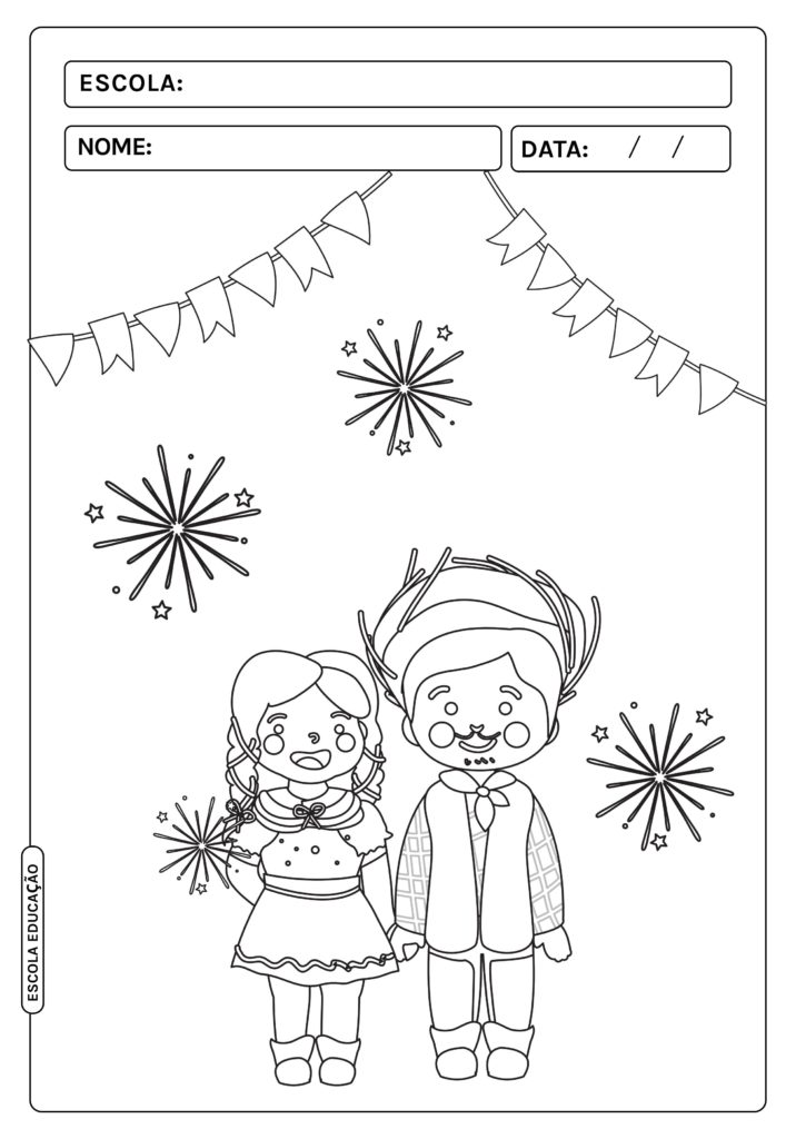 24 Desenhos De Festa Junina Para Imprimir E Colorir 5241