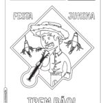 Desenhos de festa junina para colorir