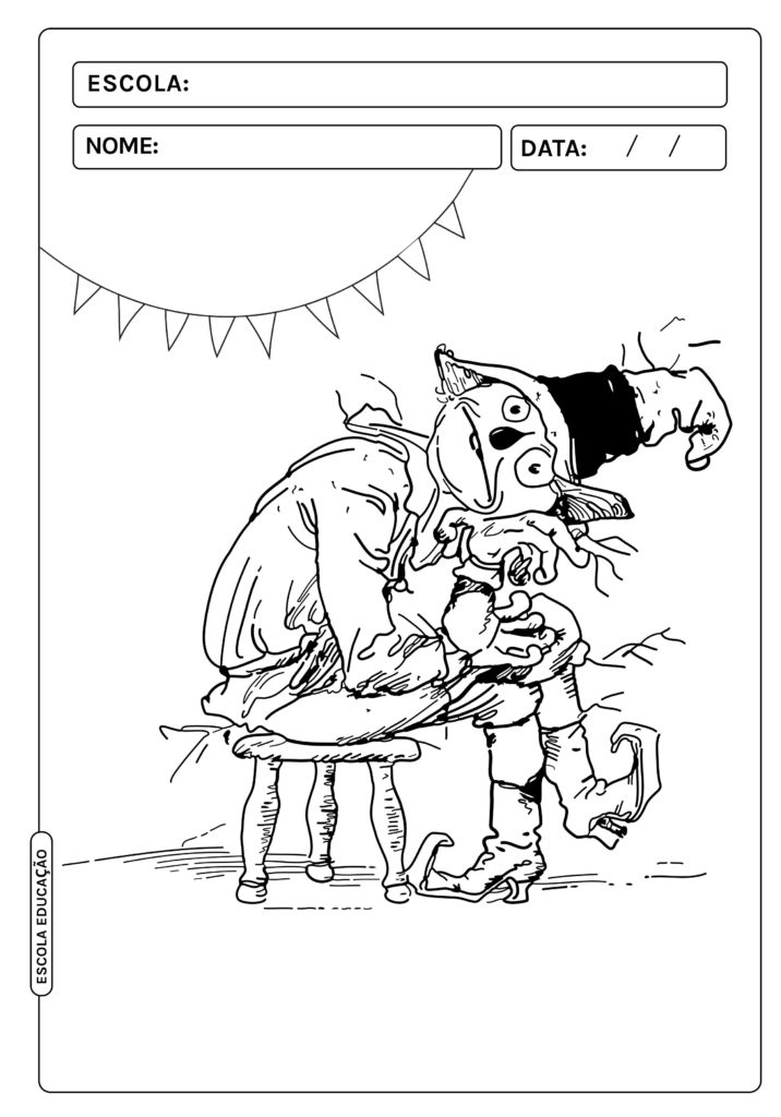 Desenhos de festa junina para colorir
