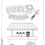 Desenhos de festa junina para colorir
