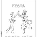 Desenhos de festa junina para colorir