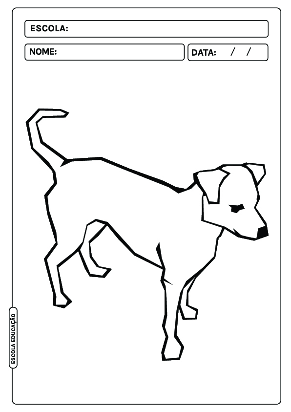 Cachorro para colorir