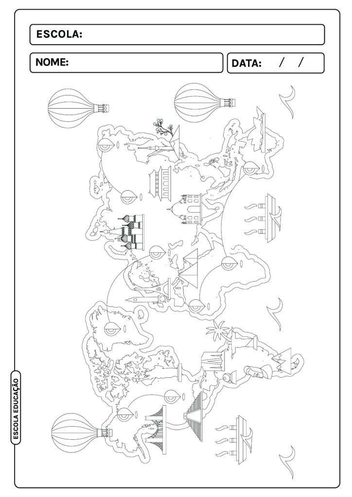 10 Imagens De Mapa Múndi Para Colorir Atividades Para Colorir 6082