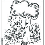 Curupira para colorir