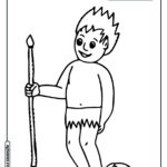 Curupira para colorir