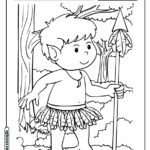 Curupira para colorir