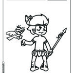 Curupira para colorir