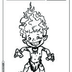 Curupira para colorir