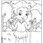 Curupira para colorir