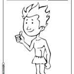 Curupira para colorir