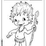 Curupira para colorir