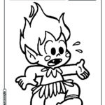 Curupira para colorir
