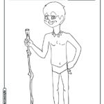 Curupira para colorir