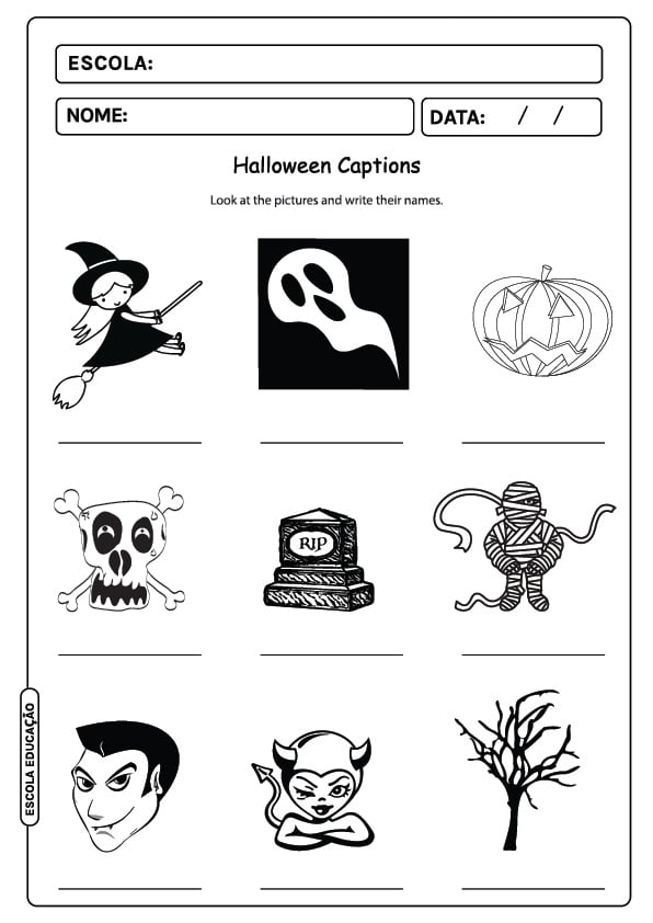 23+ atividades de Halloween divertidas para ensinar inglês